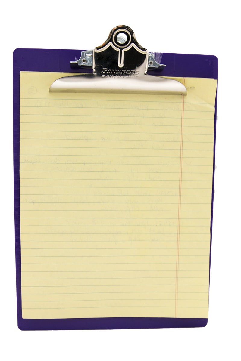 Saunders 21606 Recycled Plastic Clipboard w/Ruler Edge, 1" Clip Cap, 8 1/2 x 12 Sheets, Purple - Image 2